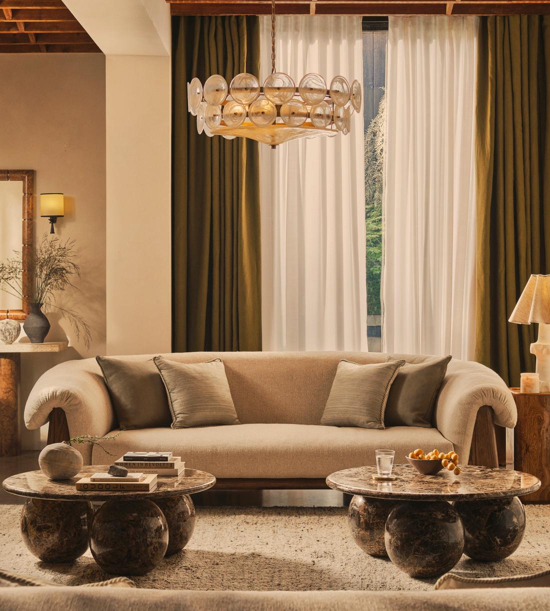 Aden Sofa, Textured Linen, US