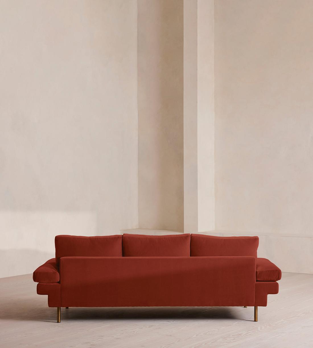 Bristol Sofa, Velvet, Rust