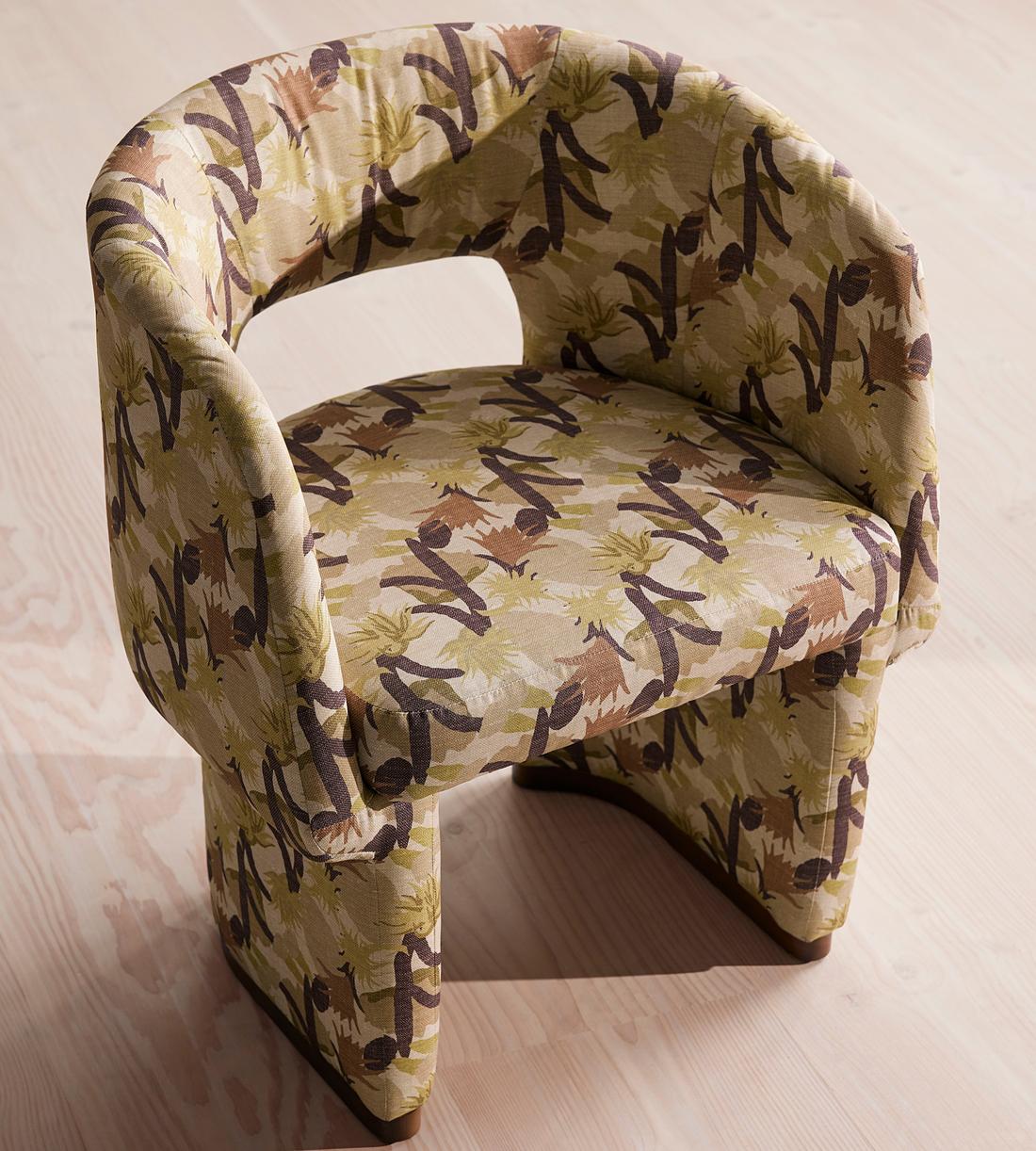 Morrell Outdoor Dining Chair, Cactus Floral, US
