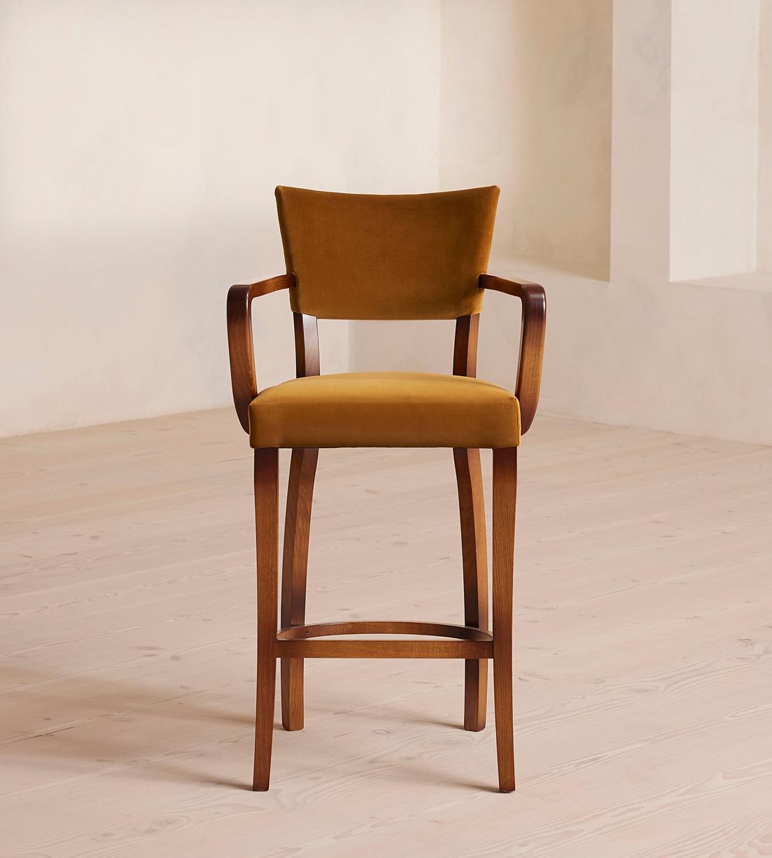 Molina Barstool, Velvet Mustard, US