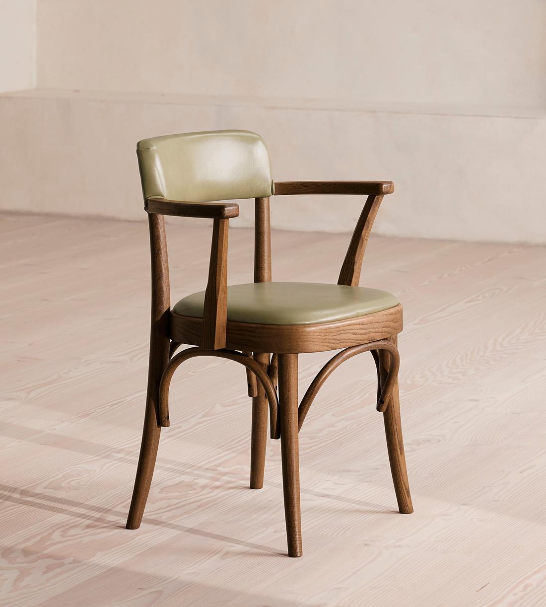 Hamilton Next Chairs Hamilton Dining Chair, Ash Leather, Green