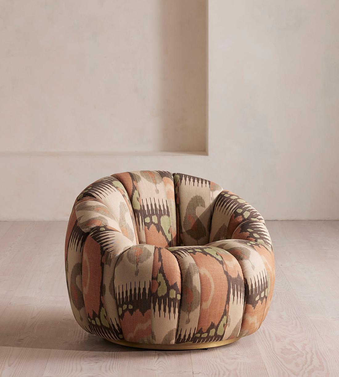 Garret Armchair, Floral Ikat, US