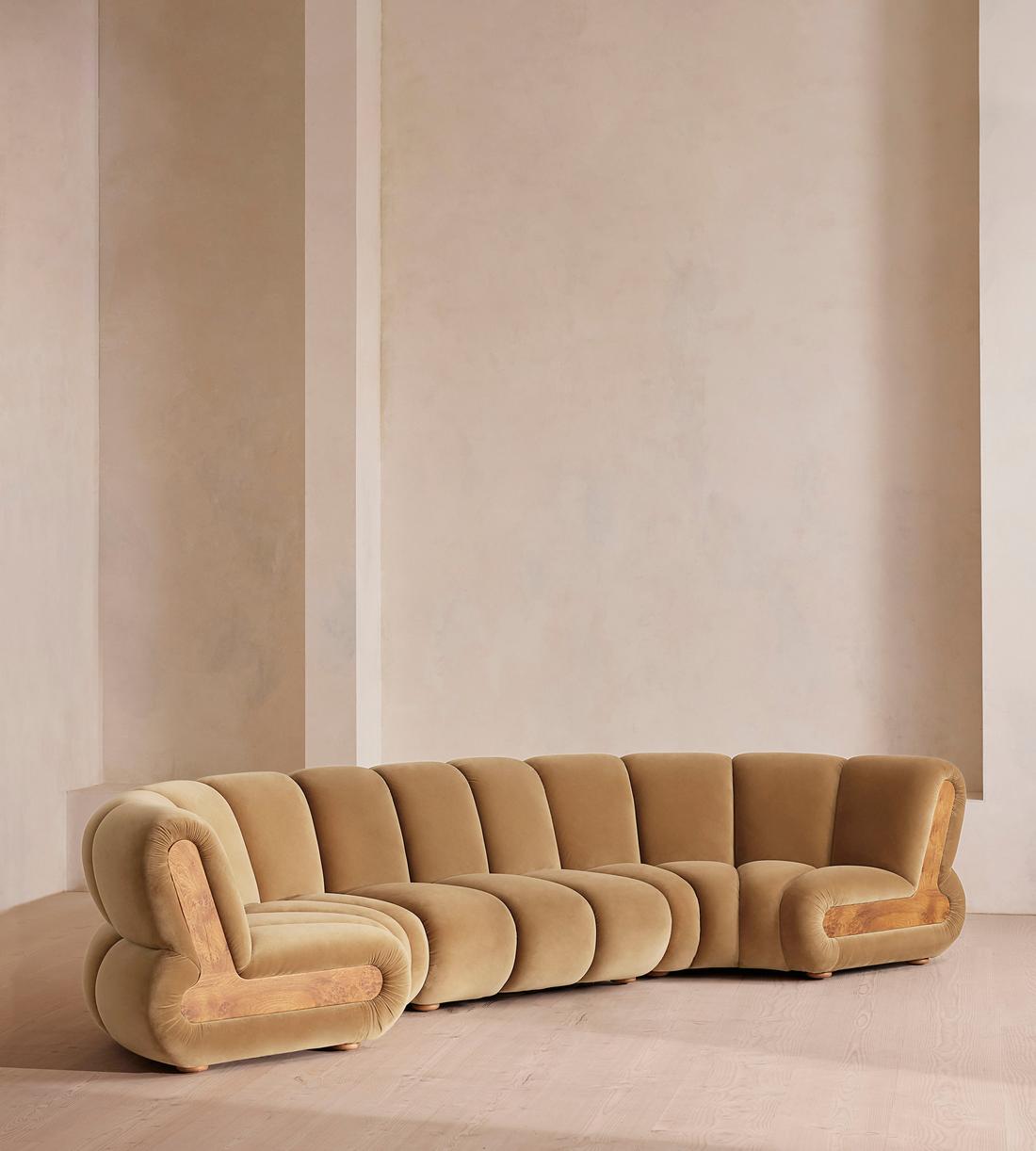 Chaise Sofa Claude Seater Velvet Sofa Shop Claude 3-Seater Velvet