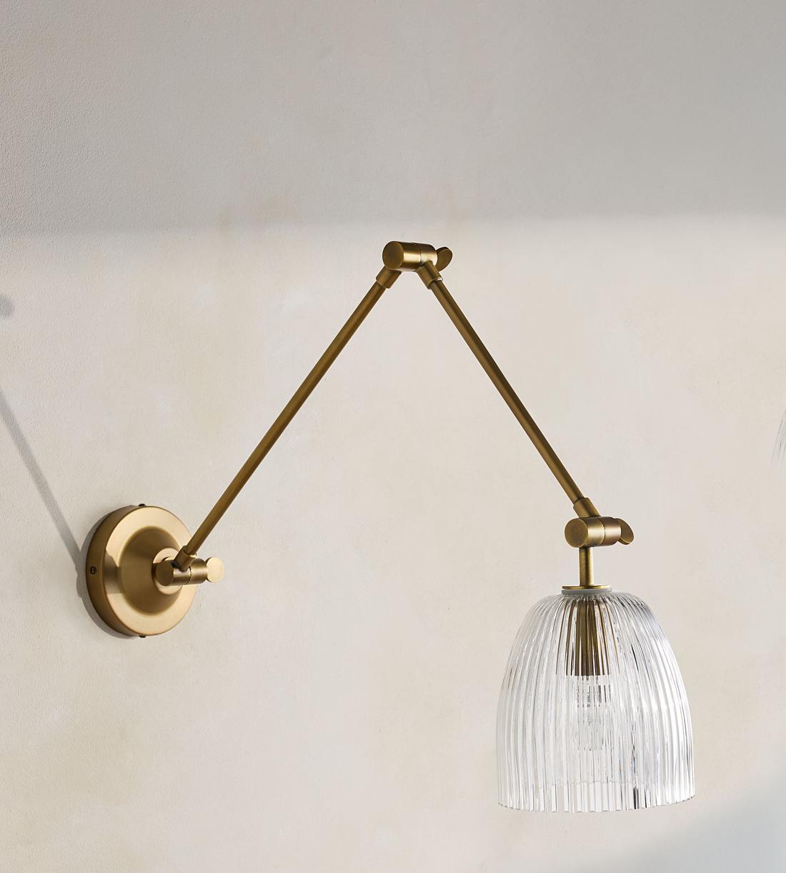 Hardware House Bennington 3-Light Wall Light - Antique Bronze Vanity Light With Amber Glass