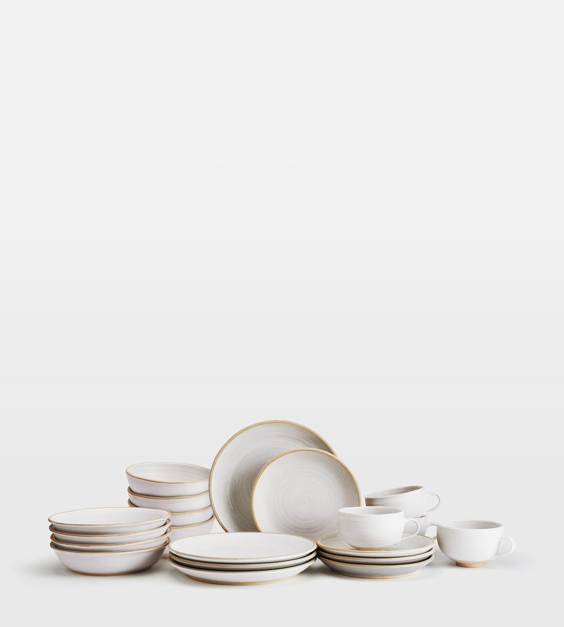 Morley 20 Piece Dinnerware Set, White