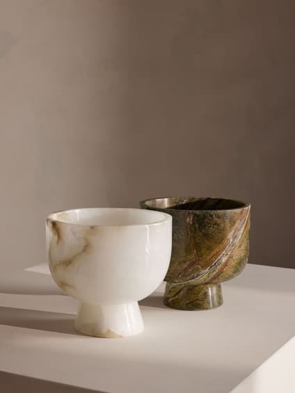 Florenza Champagne Bowl, Green Marble Champagne bowl green marble main image 1