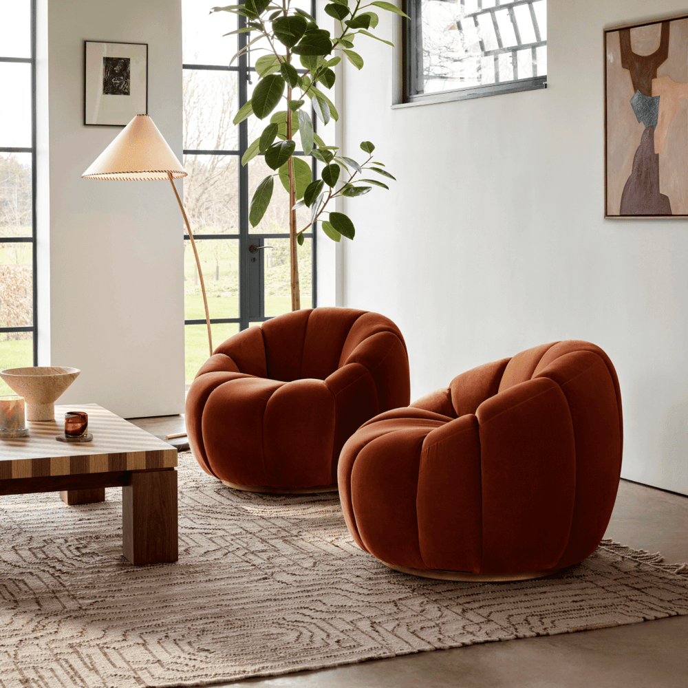 Garret Armchair - Velvet - Rust - Lifestyle - Image 3
