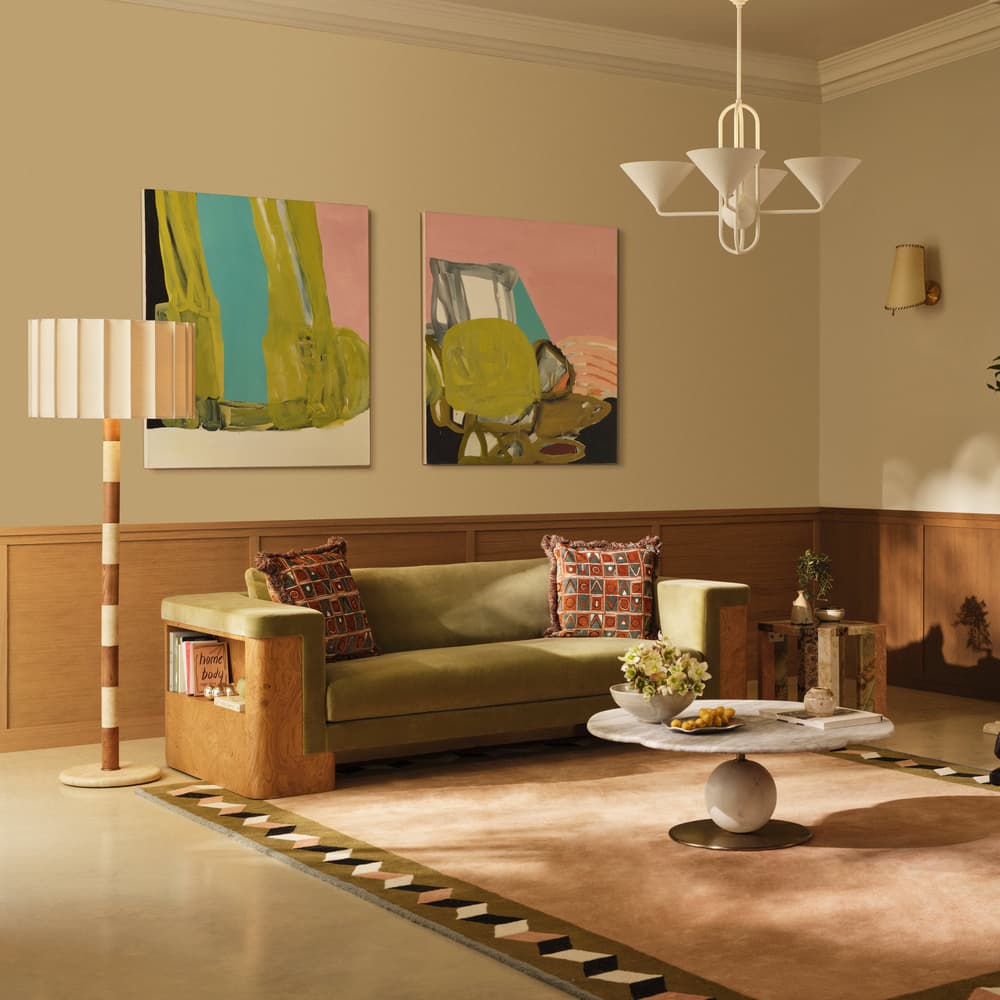 Linden Sofa - Three Seater - Velvet - Lichen - Lifestyle - Image 3