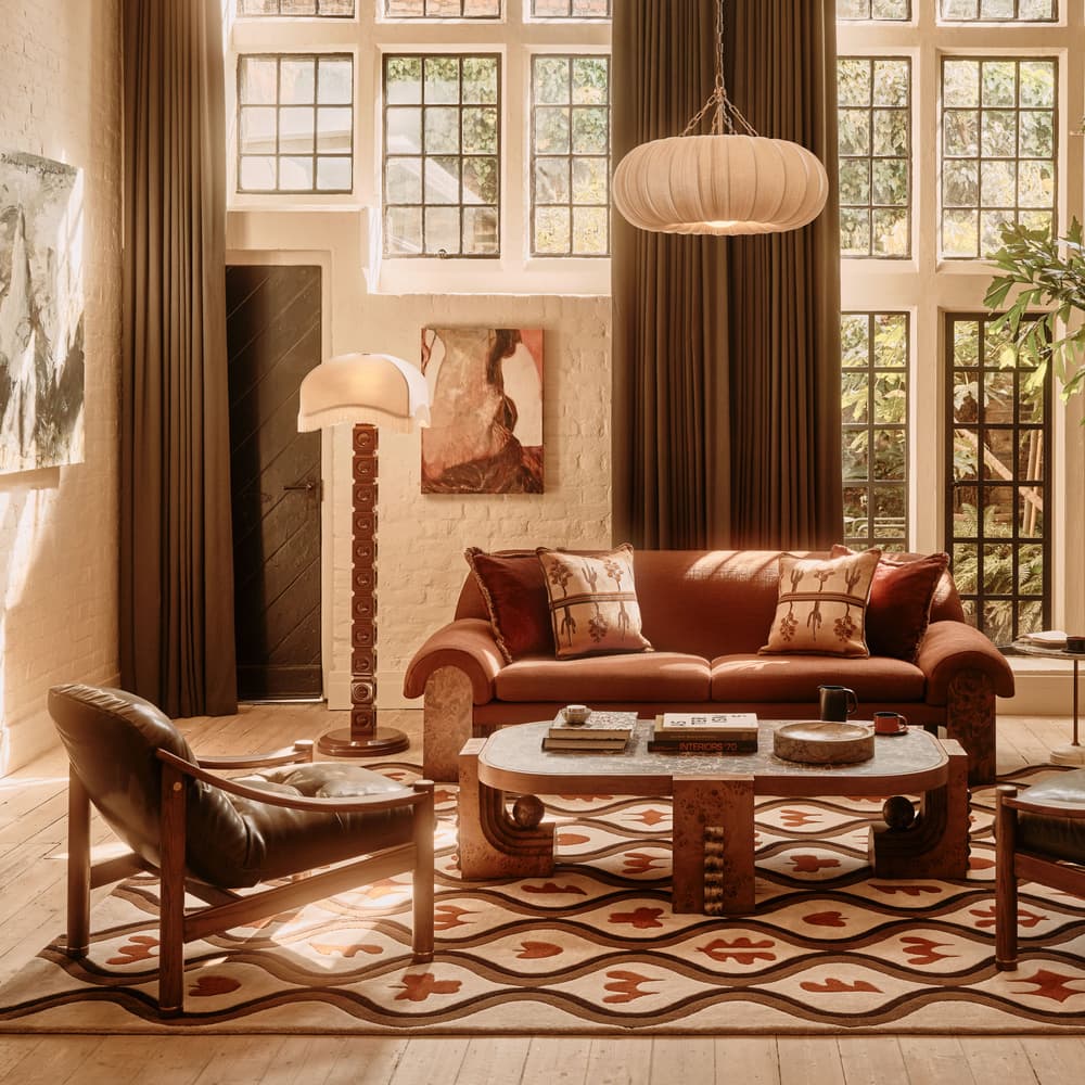Karine Armchair - Dark Stain - Leather - Moss - UK - Lifestyle - Image 3