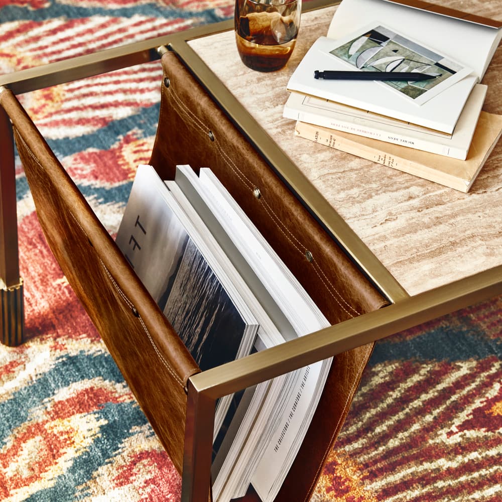 Portnall Coffee Table - Travertine - Lifestyle - Image 3