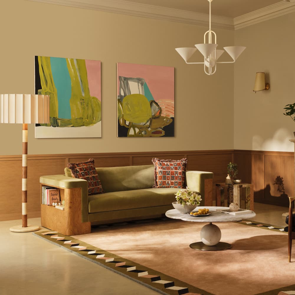 Linden Sofa - Three Seater - Velvet - Lichen - US - Lifestyle - Image 3