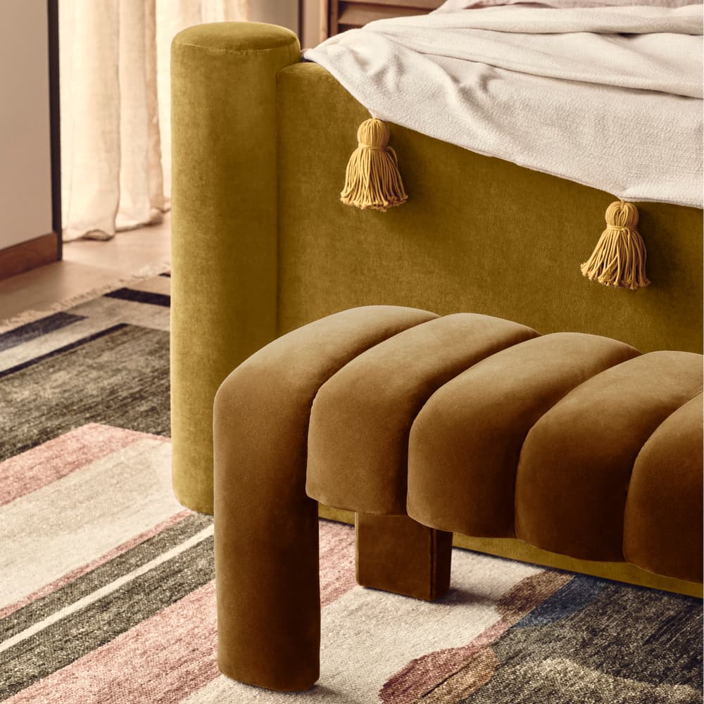 Willis Bench - Velvet - Mustard - Lifestyle - Image 3