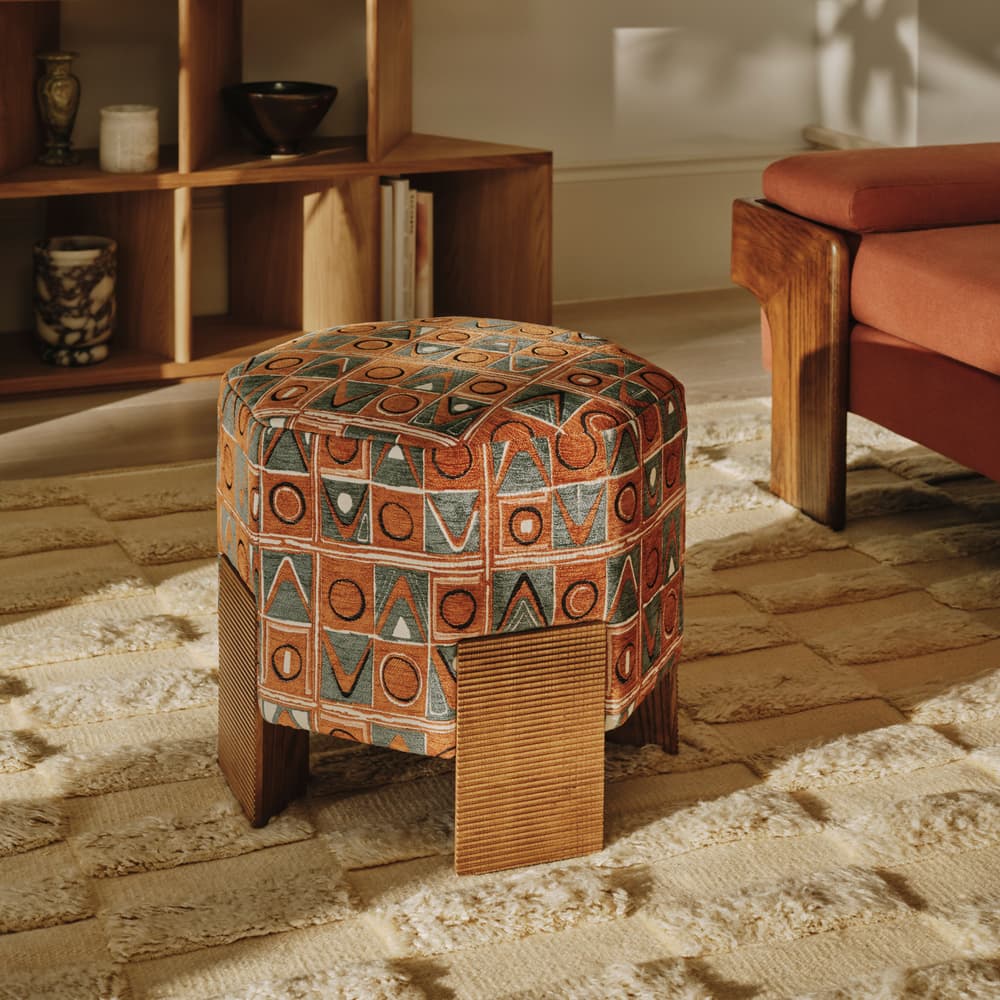 Alvin Footstool - Lumi Jacquard - Lifestyle - Image 3