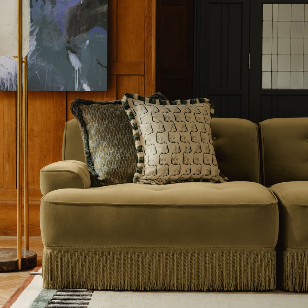 Elowen Modular Sofa - Three Seater - Velvet - Lichen UK - Lifestyle - Image 3