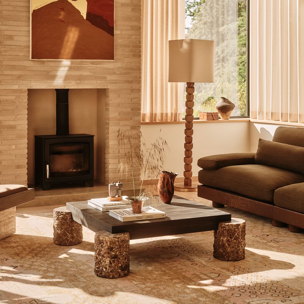 Torren Coffee Table - Dark Emperador - Lifestyle - Image 3