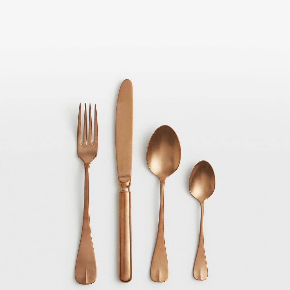 Stonewashed Dinner Fork - Rose Gold x4 - Images - Image 3