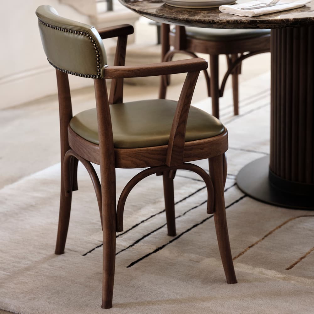 Hamilton Dining Chair - Ash & Leather - Green - Lifestyle - Image 3