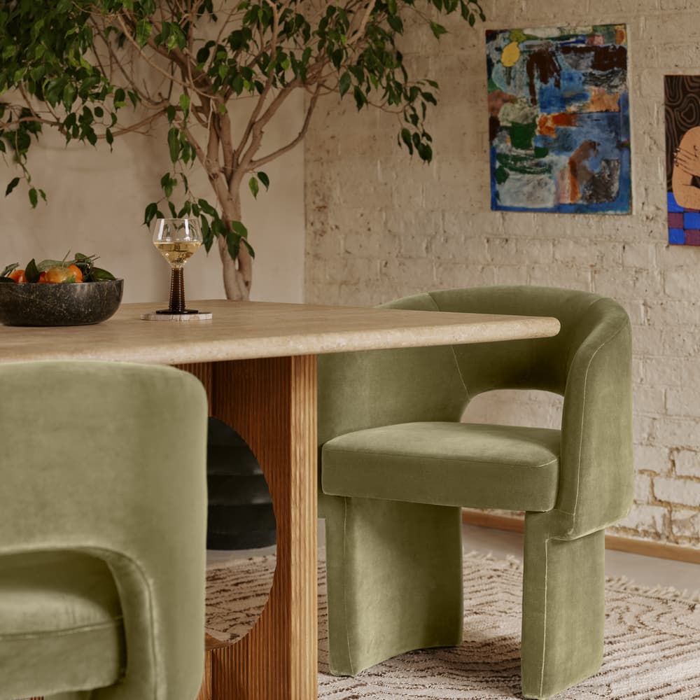 Morrell Dining Chair - Velvet - Lichen - US - Lifestyle - Image 3