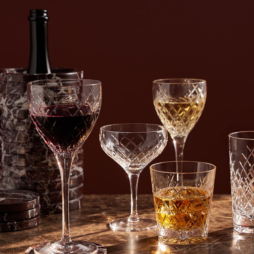 Barwell Cut Crystal Rocks Glass - Set of Four - Lifestyle - Image 3