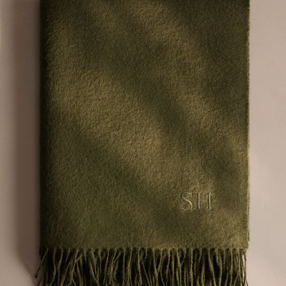 Maria Alpaca Throw - Olive - Lifestyle - Image 3