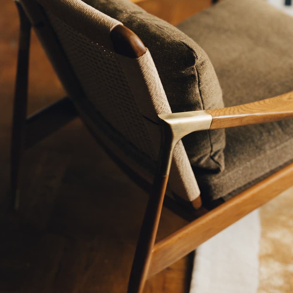 Jonas Armchair - Fleck Eco - Dark Ochre - Images - Image 3