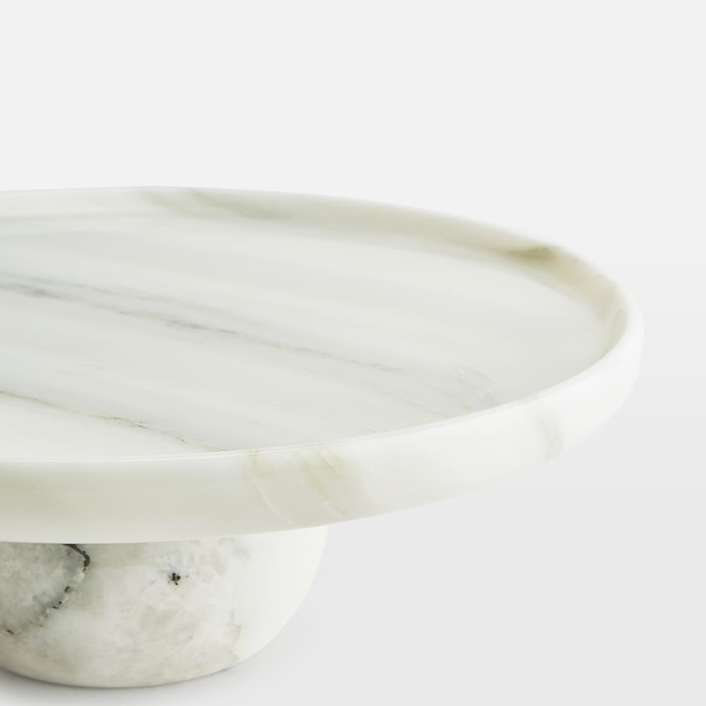 Hermine Cake Stand - White Marble - Images - Image 3