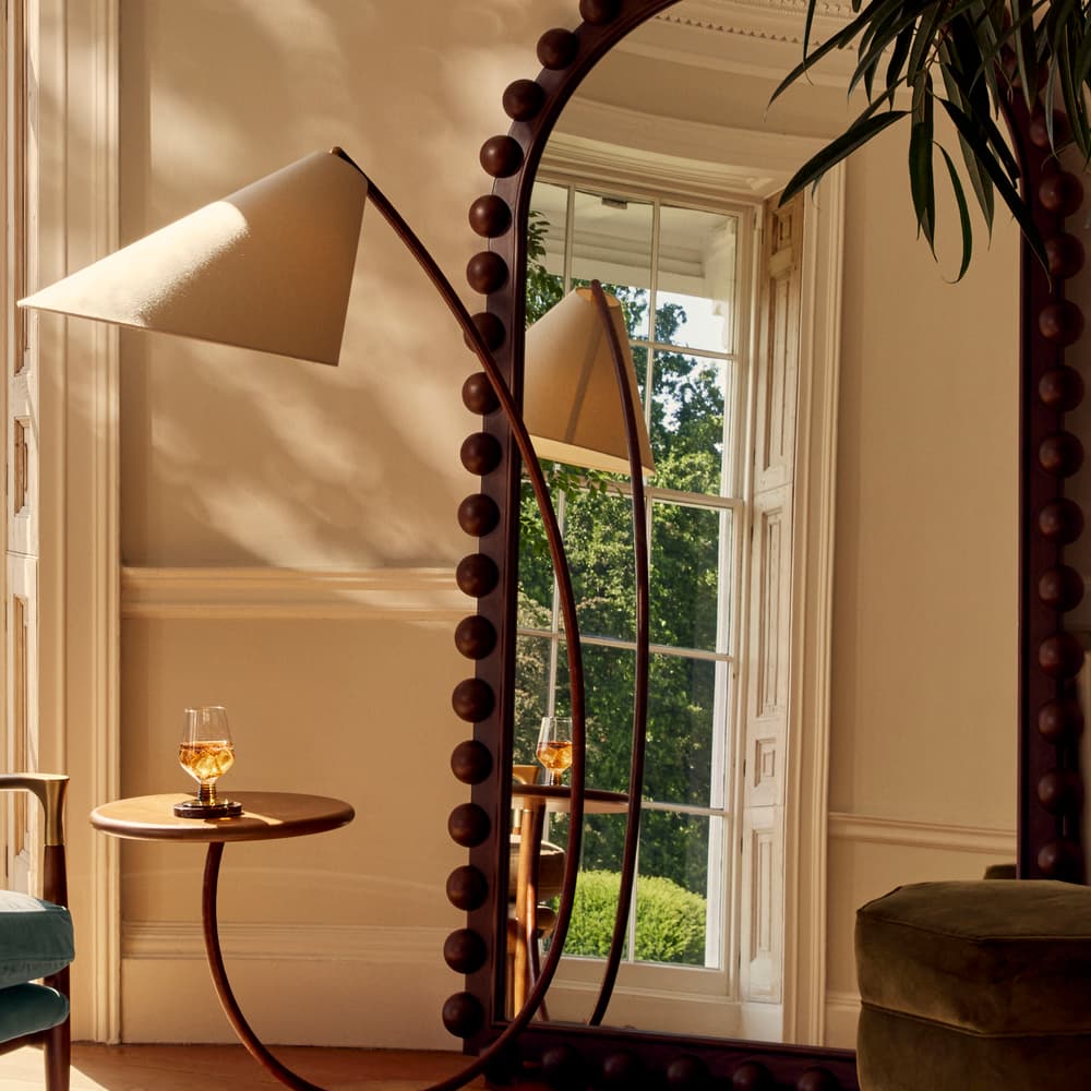 Emilia Bobbin Floor Mirror - Dark Ash - Lifestyle - Image 3