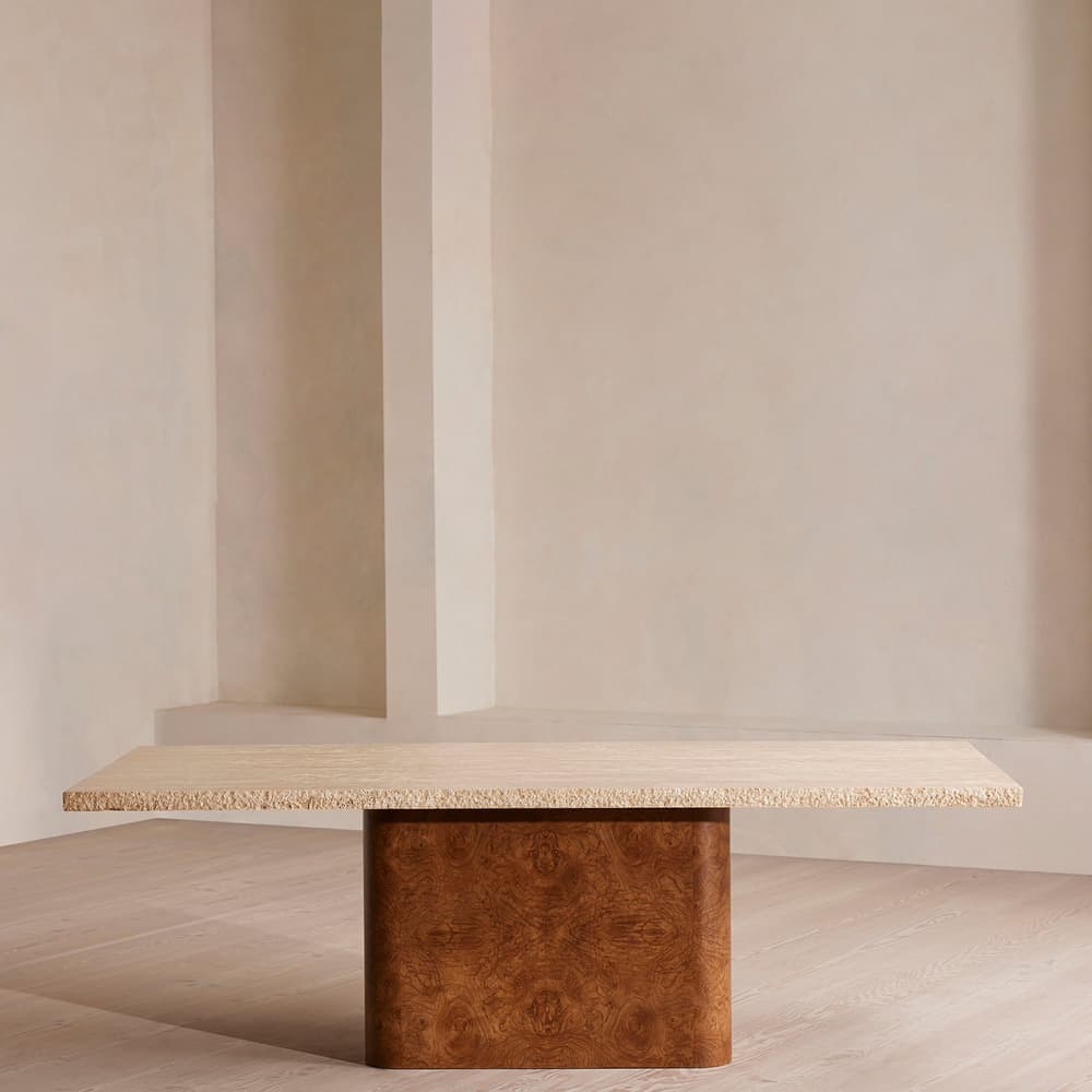 Ramsey Dining Table - Travertine & Burl - Listing - Image 3