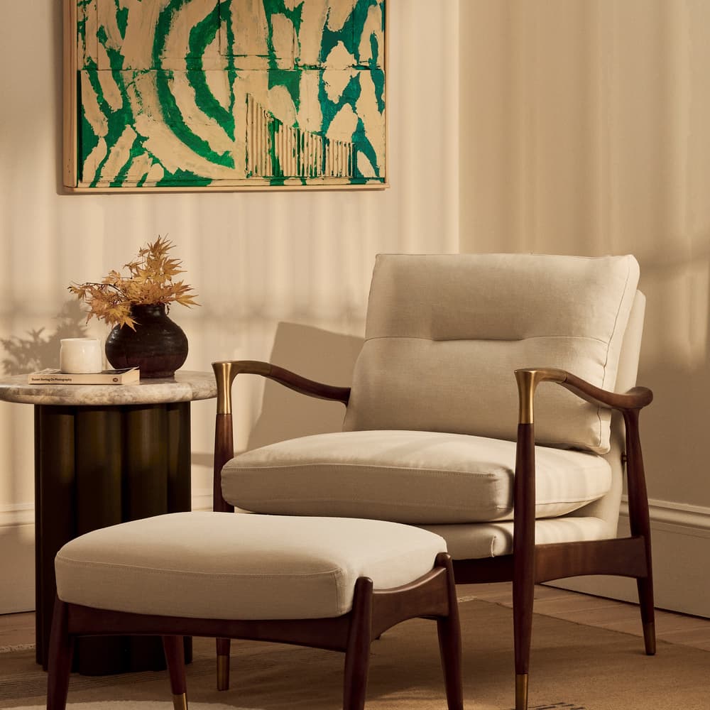 Theodore Armchair - Linen - Natural - US - Lifestyle - Image 3
