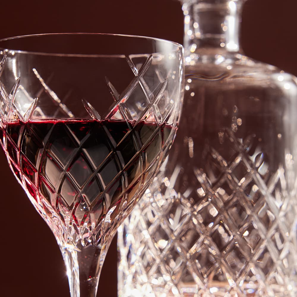 Barwell Cut Crystal Wine Glass - Set of Four - Lifestyle - Image 3