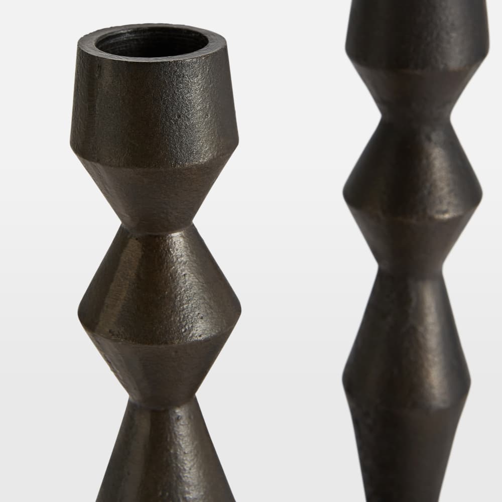 Gigi Forged Metal Small Candleholder - Set of Two - Images - Image 3