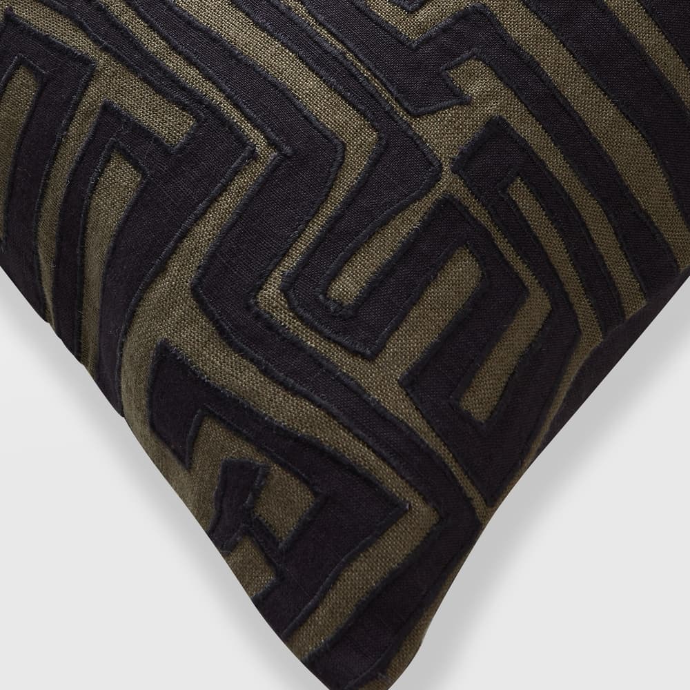 Evaton Square Cushion - Olive - Images - Image 3