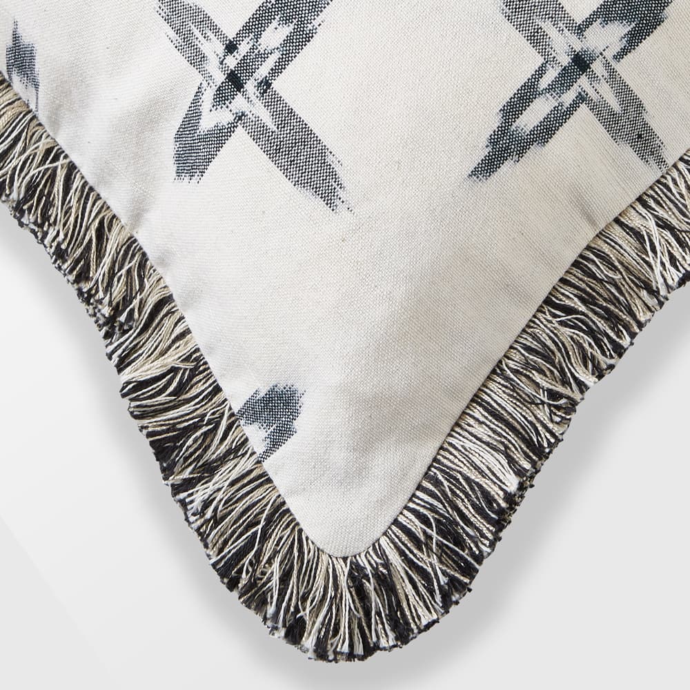 Monica Ikat Cushion - Charcoal - Images - Image 3