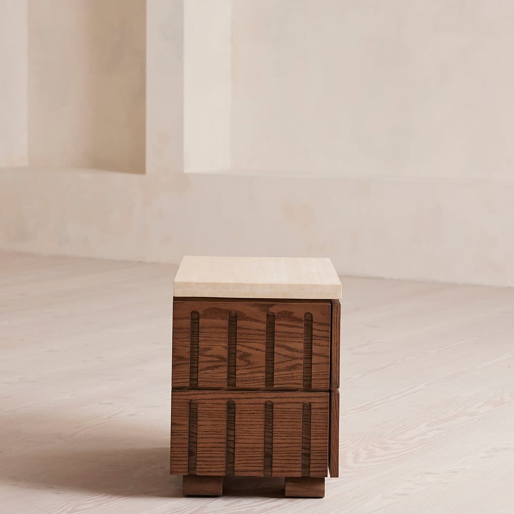 Athens Bedside Table - Travertine - Images - Image 3