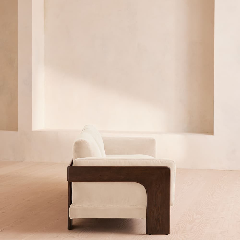 Marcia Three Seater Sofa - Velvet - Porcelain - US - Images - Image 3