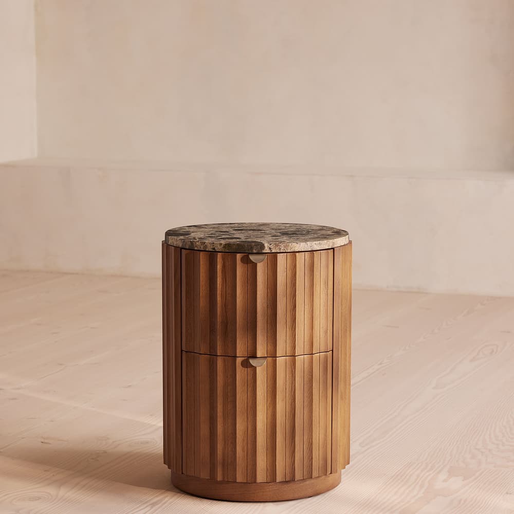 Railton Bedside Table - Dark Emperador Marble - Listing - Image 3