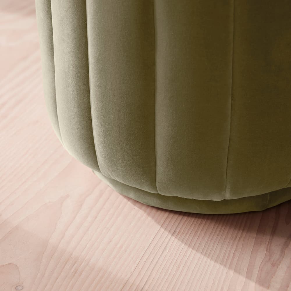 Romi Footstool - Velvet - Lichen - US - Images - Image 3