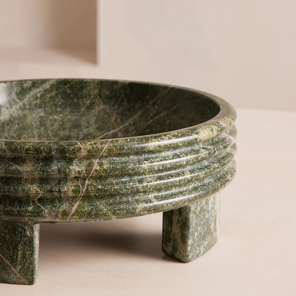 Charlecote Marble Bowl - Forest Green - Images - Image 3