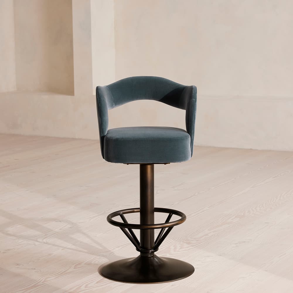 Rory Barstool - Velvet - Grey Blue - Listing - Image 3