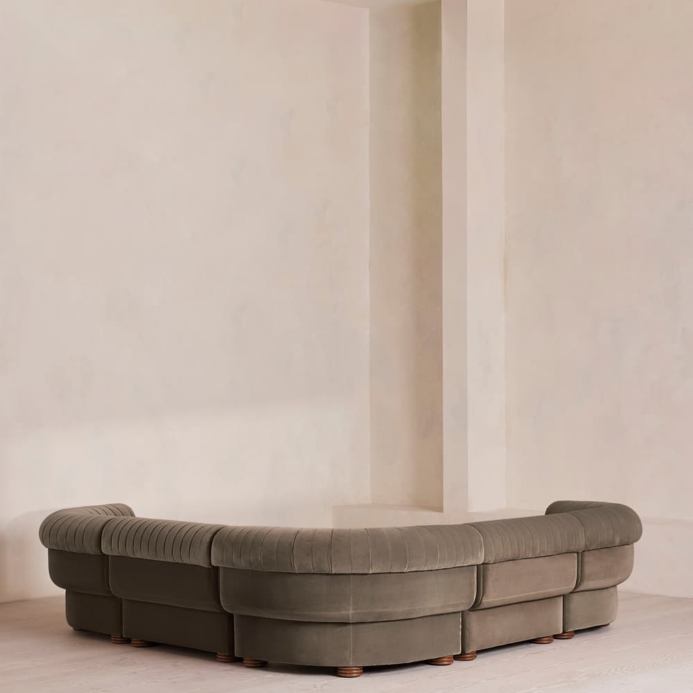 Rava Modular Sofa - Corner Sofa - Velvet - Taupe - Images - Image 3