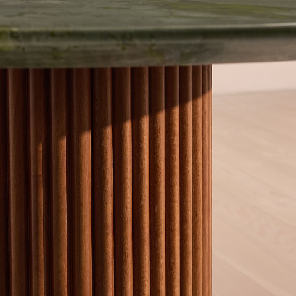 Murcell Round Dining Table - Brazilian Green Marble - Images - Image 3