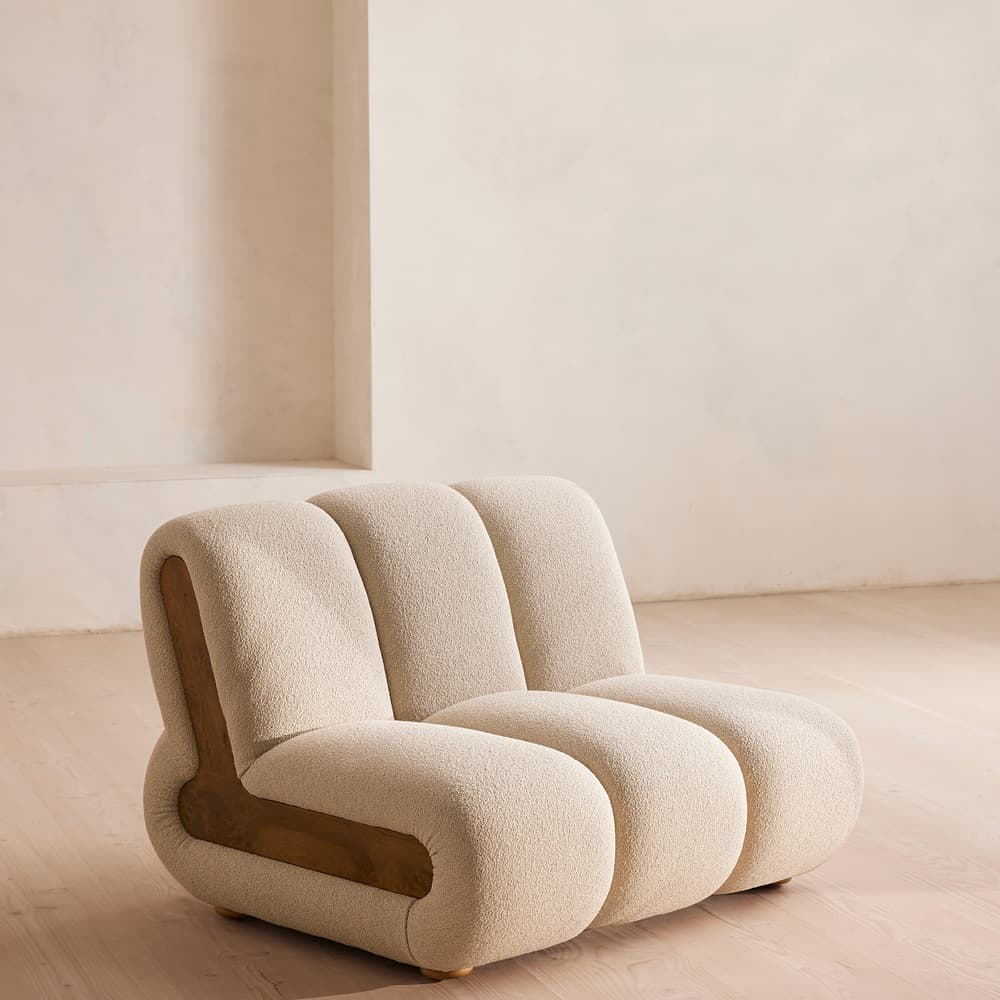 Noelle Sectional Sofa - Straight Module - Boucle Natural - US - Image 3