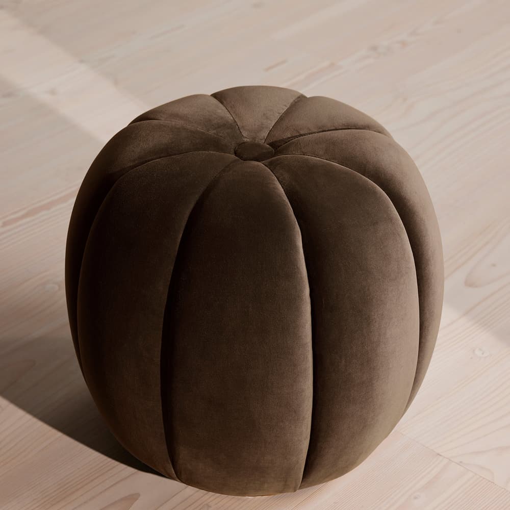 Sofia Footstool - Velvet - Chocolate - UK - Listing - Image 3