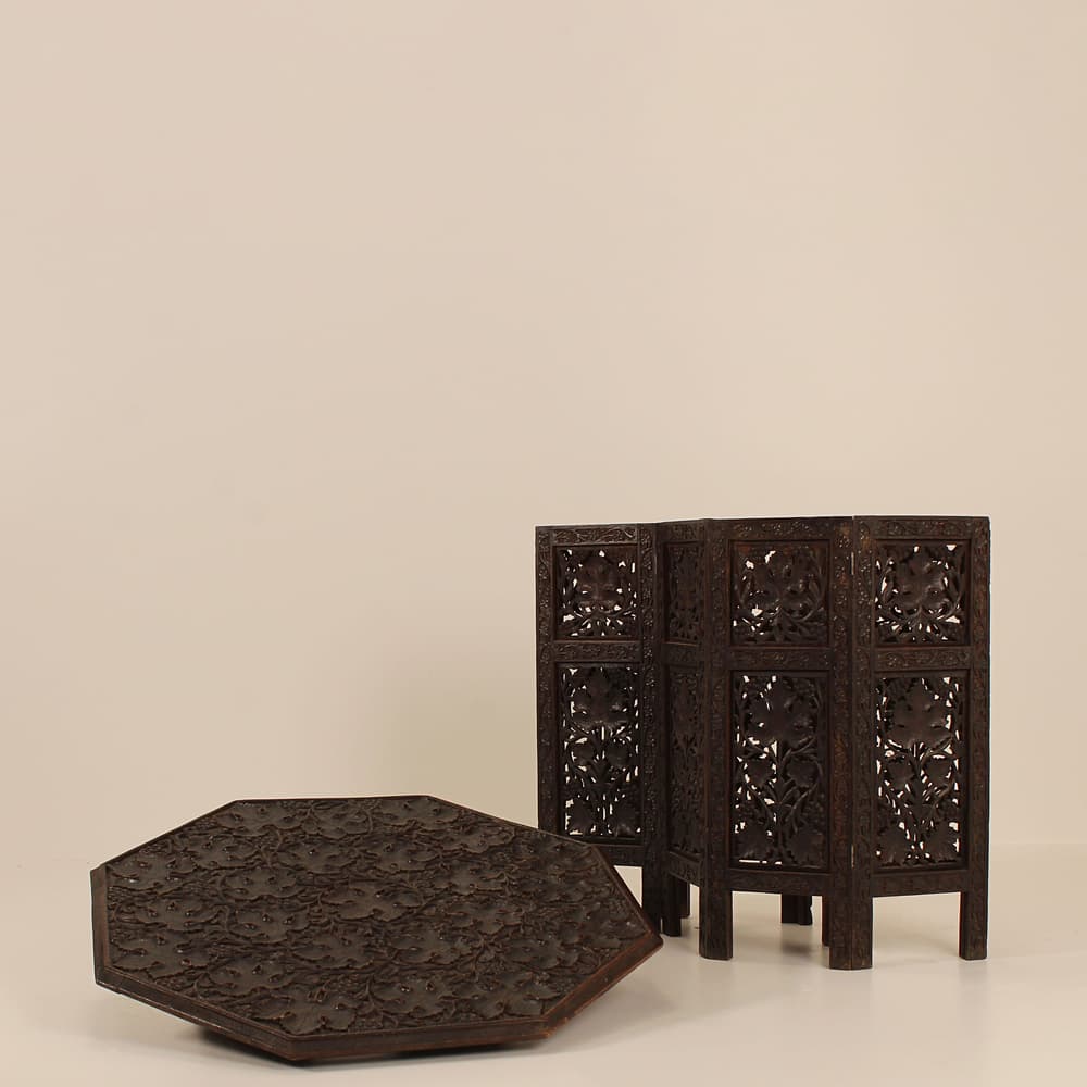 Vintage Carved Side Tables - Wood - Images - Image 3