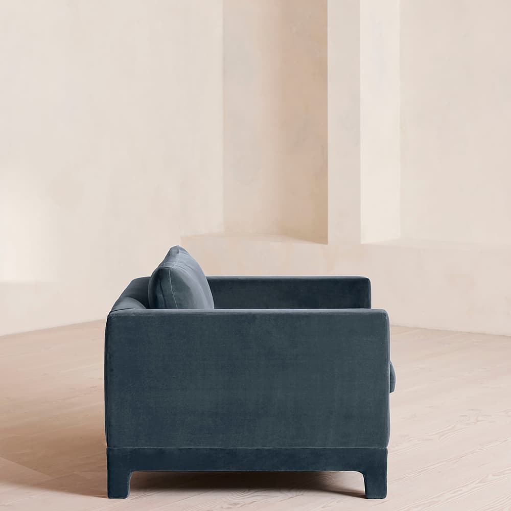 Ashford Loveseat Sofa - Velvet - Grey Blue - Images - Image 3