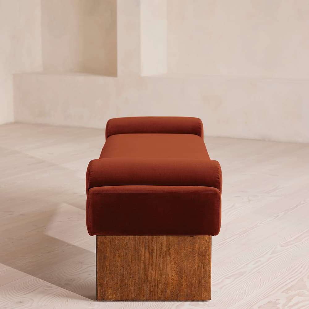 Esther Bench - Velvet - Rust - US - Images - Image 3