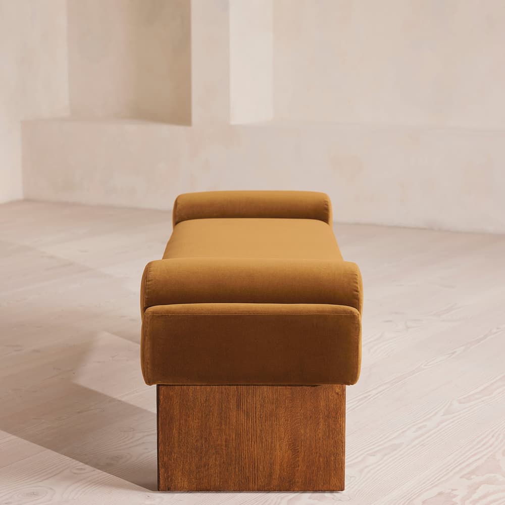 Esther Bench - Velvet - Mustard - Images - Image 3