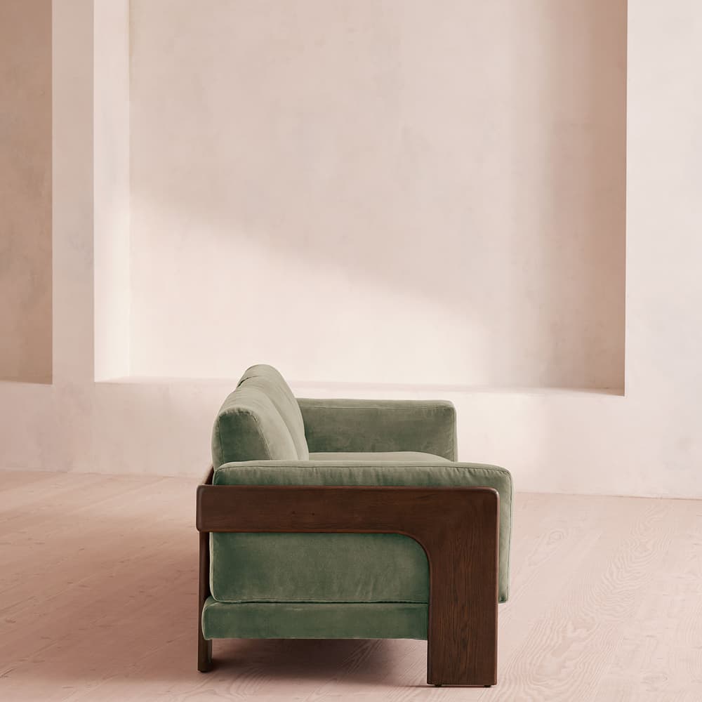 Marcia Three Seater Sofa - Seafoam Velvet - US - Images - Image 3