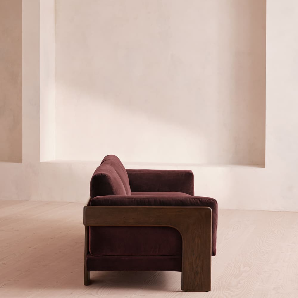 Marcia Three Seater Sofa - Aubergine Velvet - UK - Images - Image 3