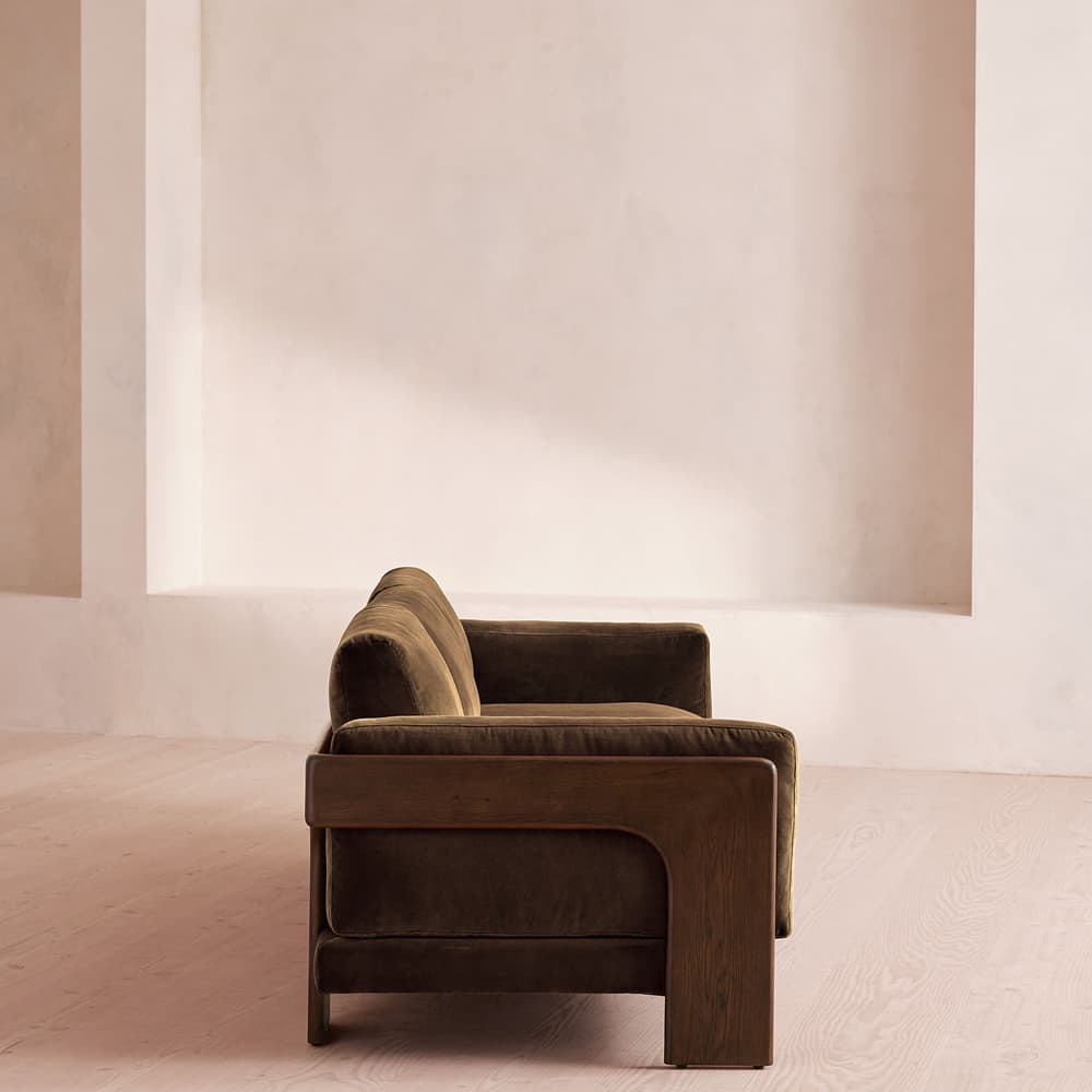 Marcia Three Seater Sofa - Velvet - Chocolate Brown - US - Images - Image 3